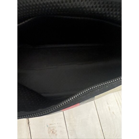 Haute Shore Neoprene Travel Bag 12” Small Keychain Wristlet Beige Red Stripe NWT - Picture 5 of 8